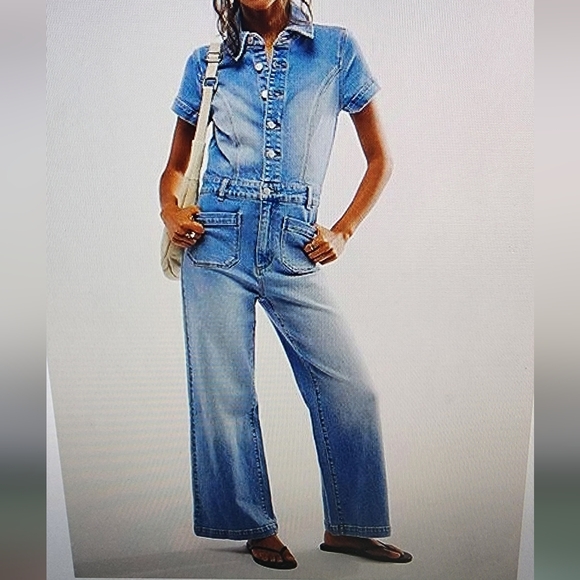 ROLLA'S NWT Sailor Jumpsuit Breaker in Mid Vintage Blue Size 8/s - Picture 3 of 13